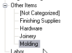molding in the Other Items list