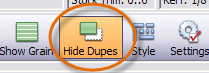 Hide Dupes button